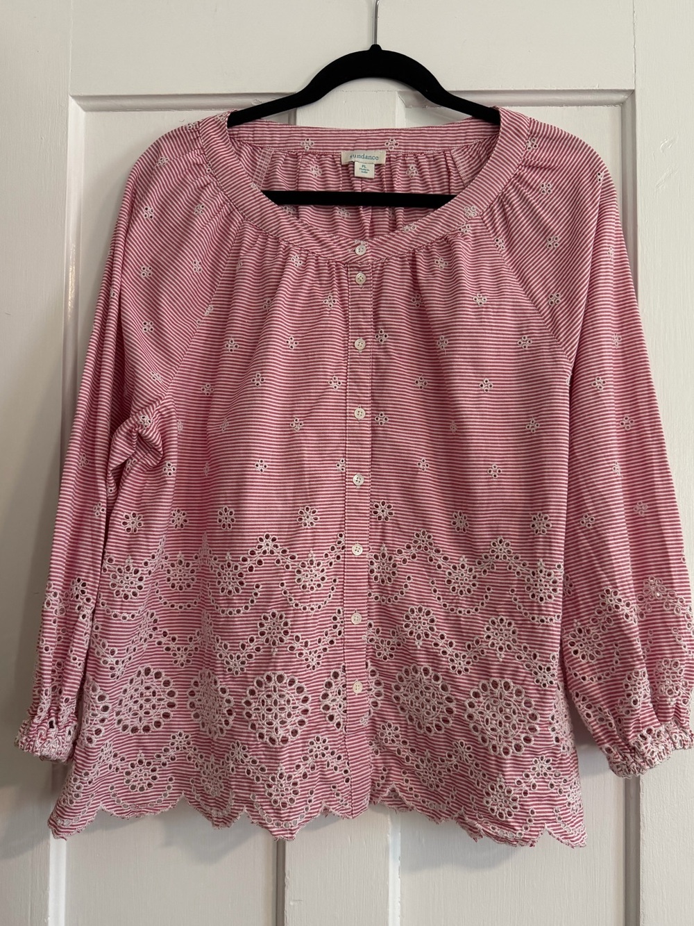 Sundance Rory Eyelet Button-Front Top PL - Picture 3 of 12